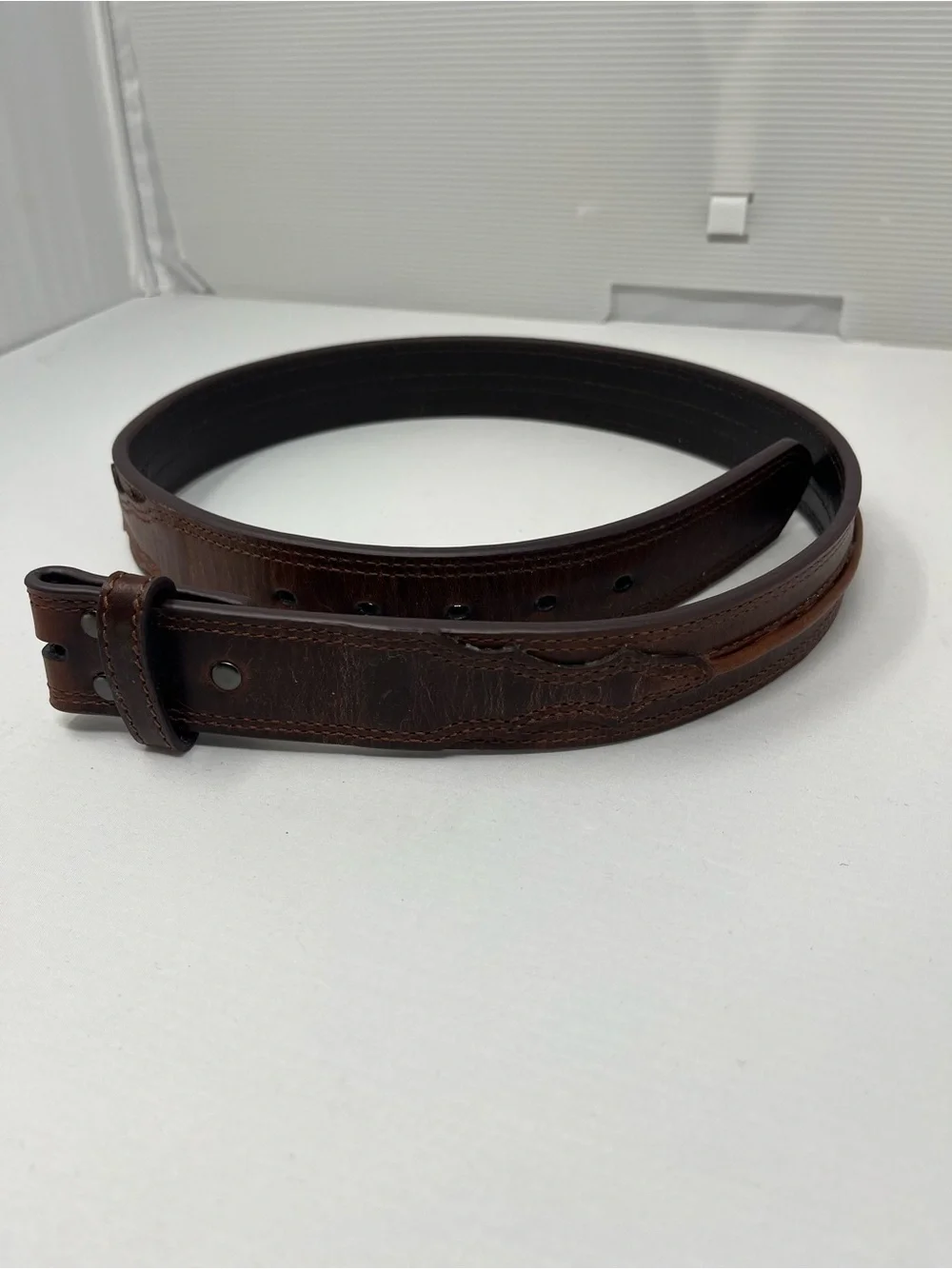 Ariat Men's Rowdy Center Raised Leather Western Belt Strap Brown NWOT Size 34‎